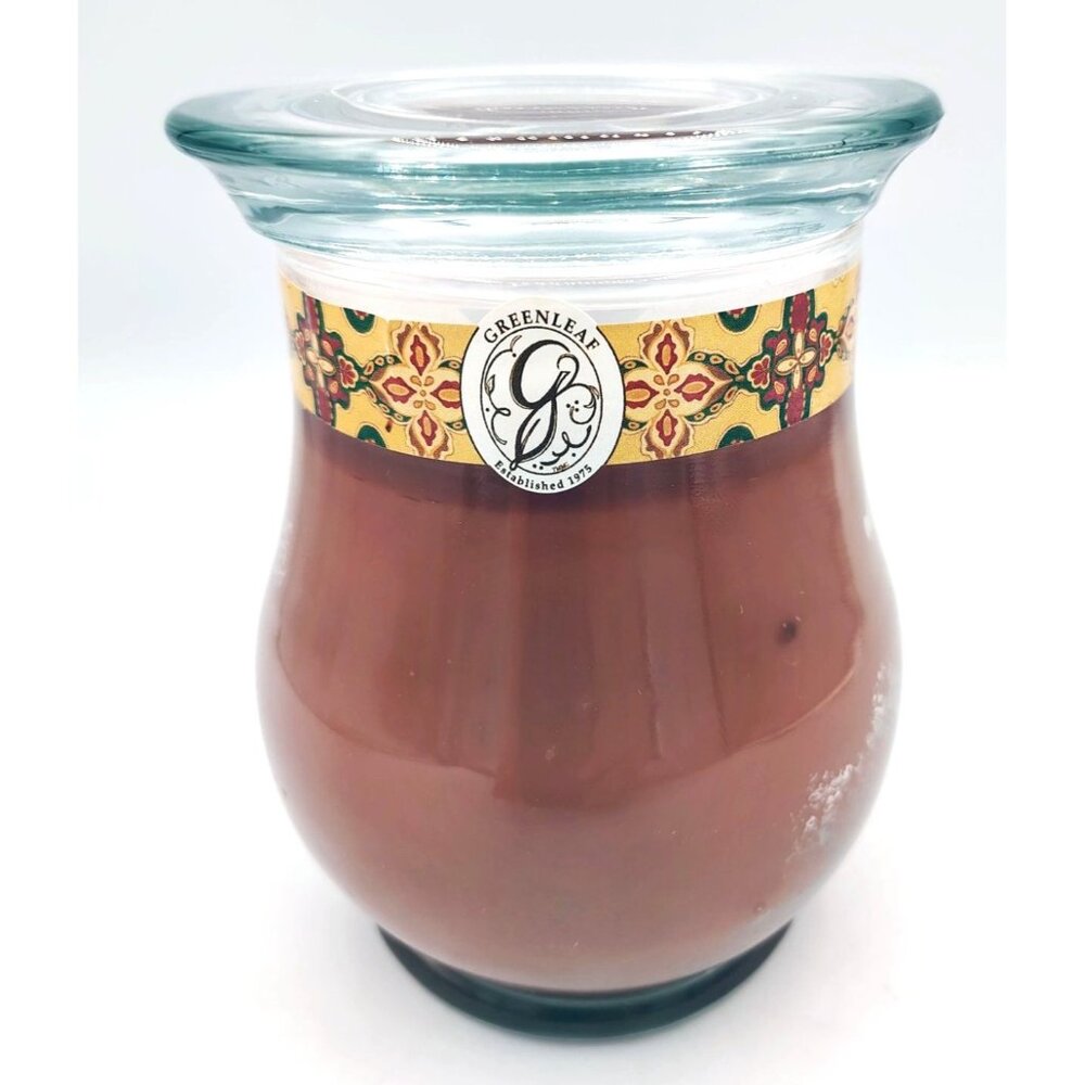 Scented Jar Candle Greenleaf Cinnamon Cannelé 14 oz Glass Aromatic Home Deco